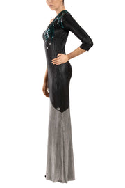 Modern Opera One-Shoulder Maxi Dress
