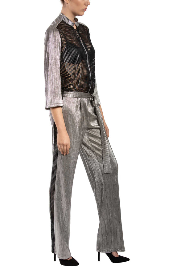 Silver Fab Long Sleeve Jumpsuit
