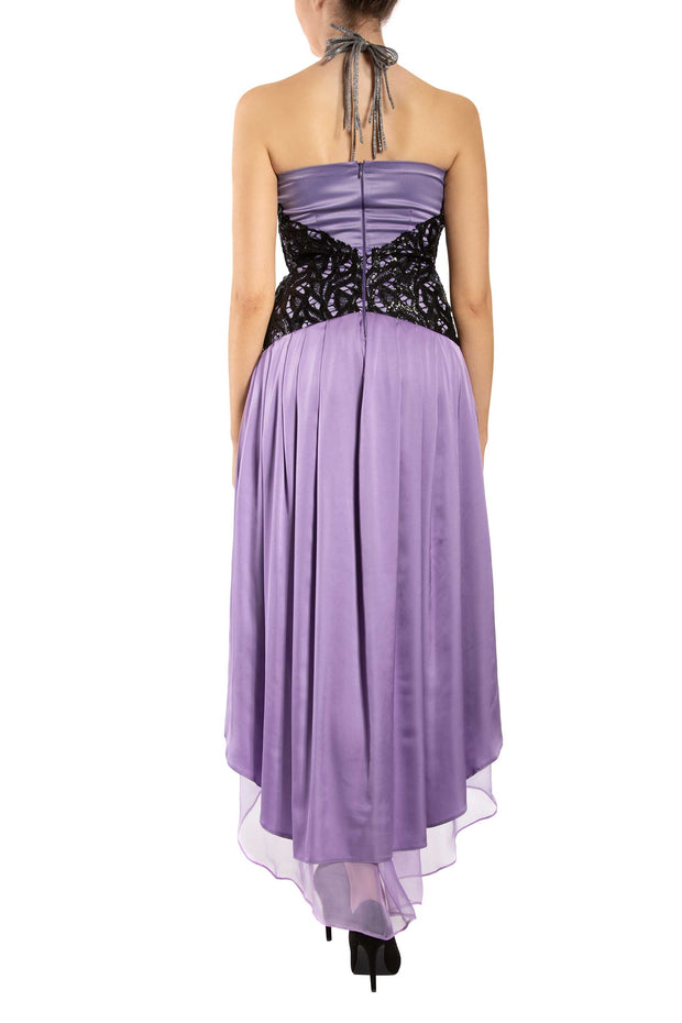 Violet Rose High-Low Silk Dress