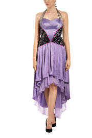 Violet Rose High-Low Silk Dress